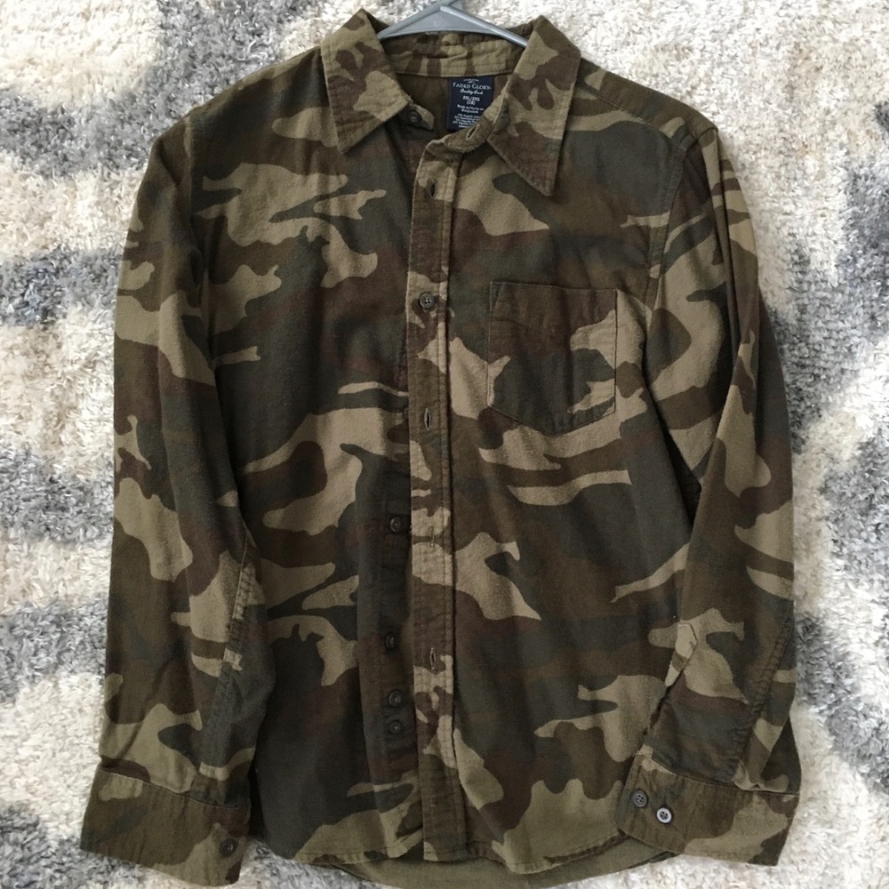 Camo Flannel button down camouflage shirt